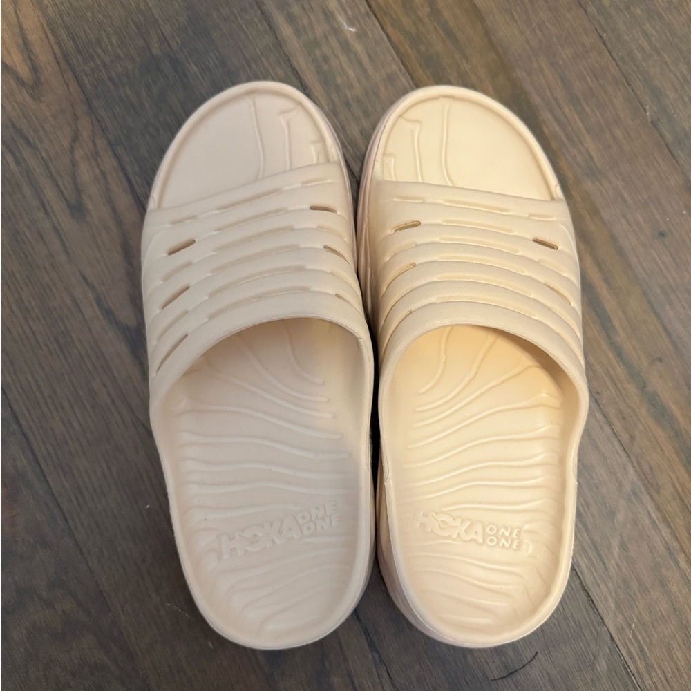 Hoka One One Cream Slide Sandals